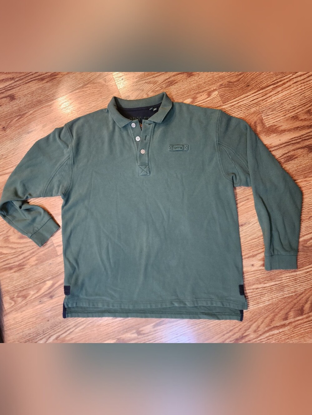 Orvis Fly Fishing Signature Mens Size L Cotton Green Polo Shirt
